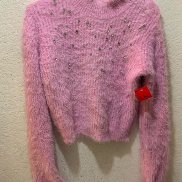 Zara Faux Fur Jewel Sweater size L - Picture 2 of 6